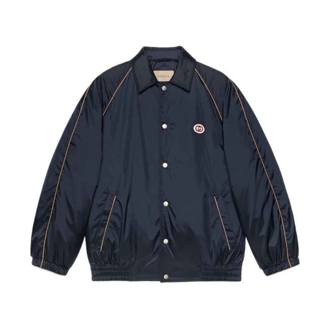 全新未使用 GUCCI/古驰 全新未使用 贴花logo长袖蓝色夹克外套