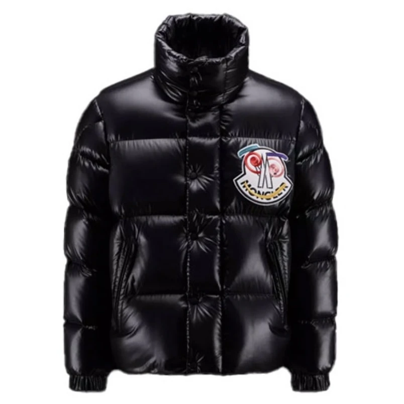 全新未使用 MONCLER 蒙口1952系列立领胸口大标男女款羽绒服黑色