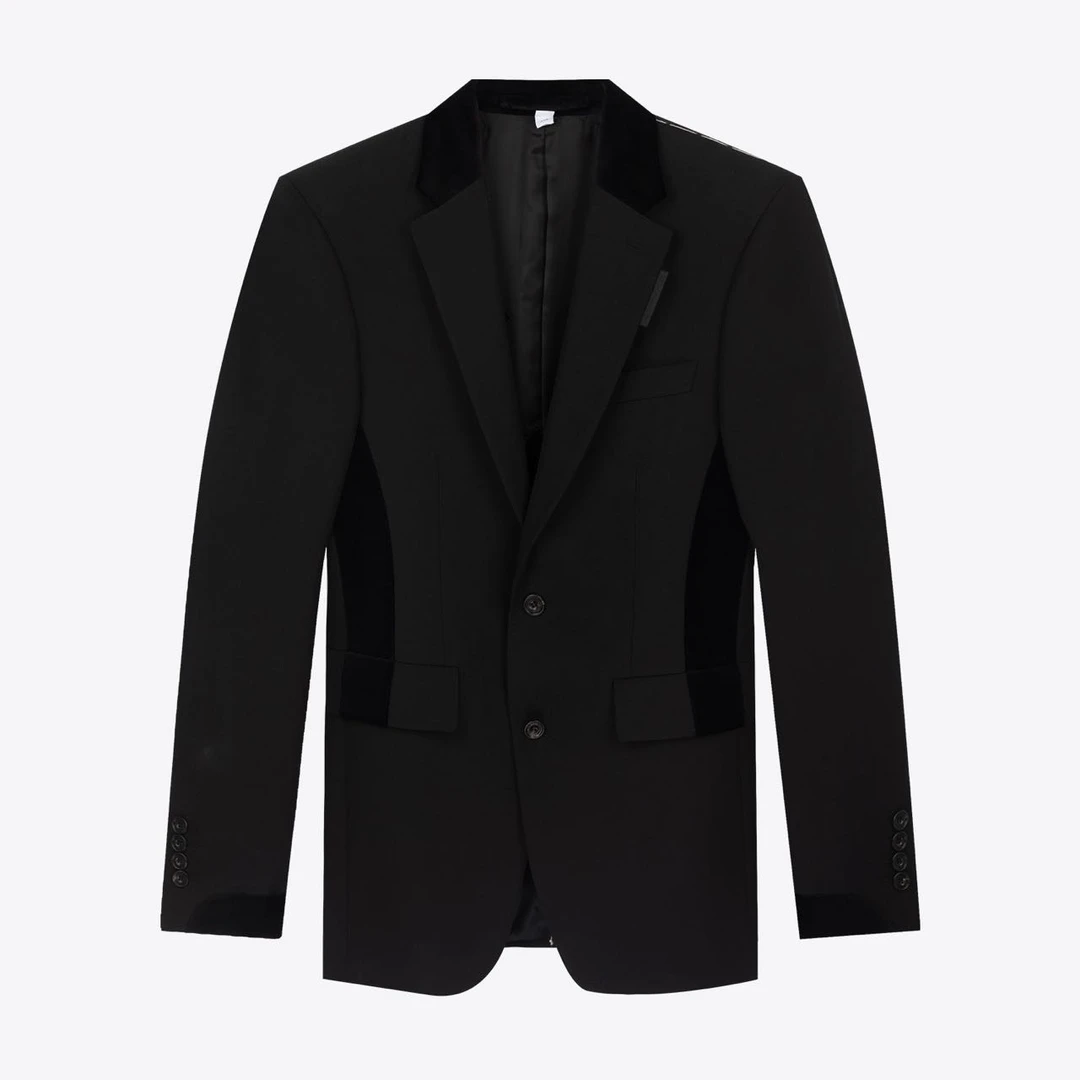 全新未使用 BURBERRY/博柏利 巴宝莉个性拼接商务羊毛西服西装