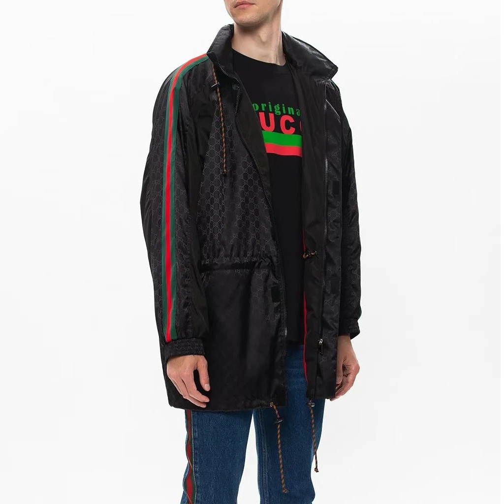 全新未使用 GUCCI/古驰 男女同款双G老花暗纹夹克外套
