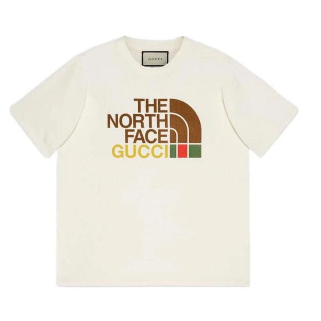 全新未使用 GUCCI/古驰 联名款logo印花休闲宽松短袖T恤男款