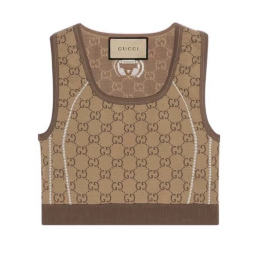 全新未使用 GUCCI/古驰 老花logo短款背心