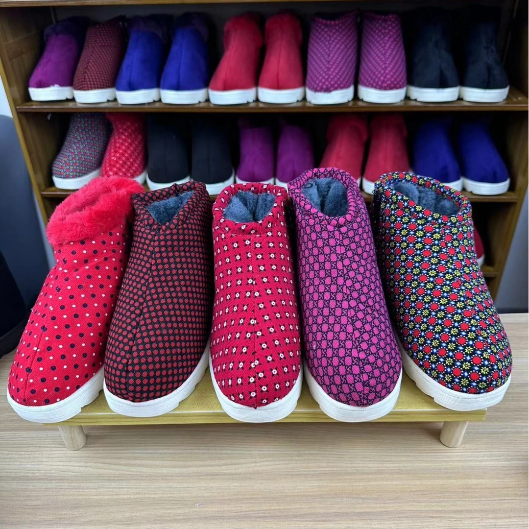 重庆棉鞋手工棉鞋男女手工棉鞋加绒加厚保暖居家拖鞋中老年防滑