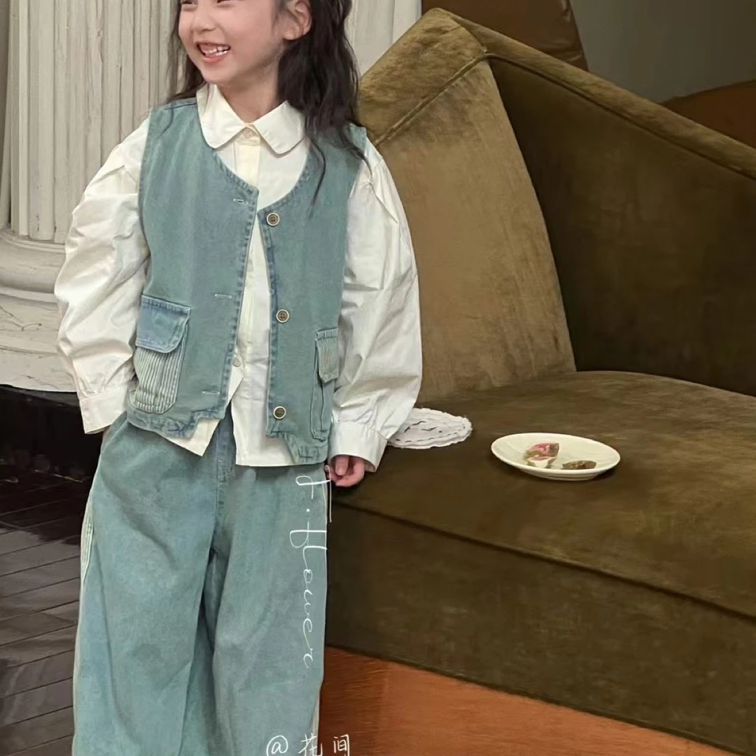 很脆不甜的桃子童品 牛仔套装