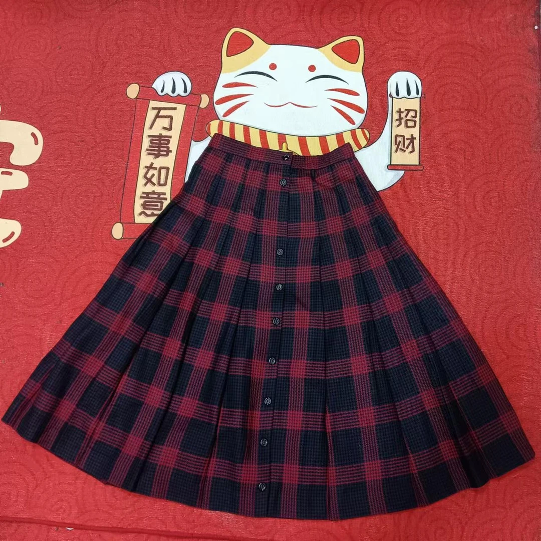 玖时间古着vintage日系百搭复古半身裙【直播底价链接】