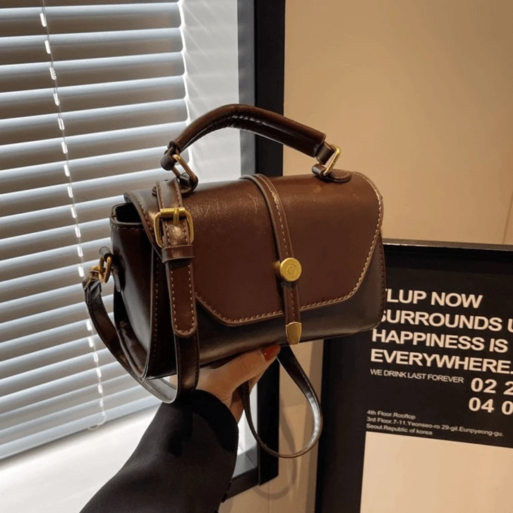 高级感时尚包包女2024秋冬新款手提小方包韩版潮百搭通勤斜挎包