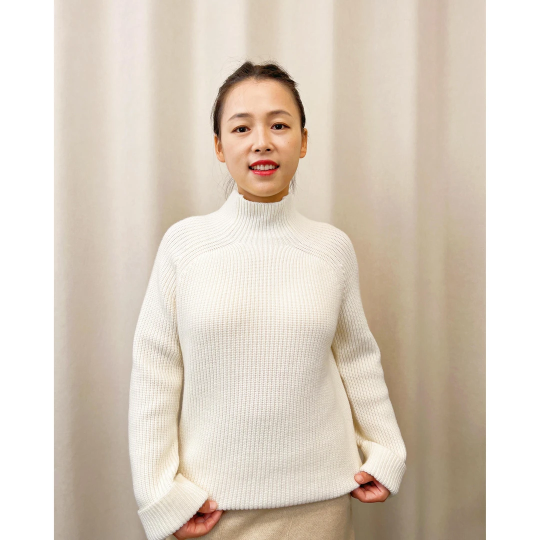 【茸绮·绒影】加厚立领女士羊绒衫时尚针织半高领秋冬百搭长袖