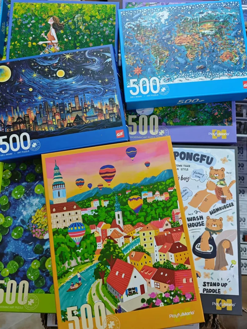 （直播专属）新款丝绒质感500片拼图 50.8*36厘米（不带胶水）