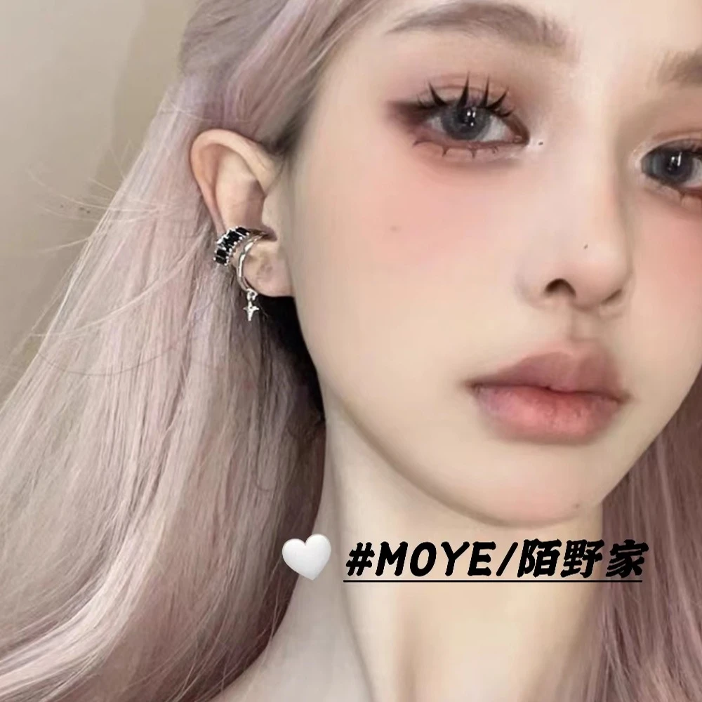 MOYE/陌野耳骨夹“甜酷铆钉”朋克镶钻耳骨夹女无耳洞耳夹小众
