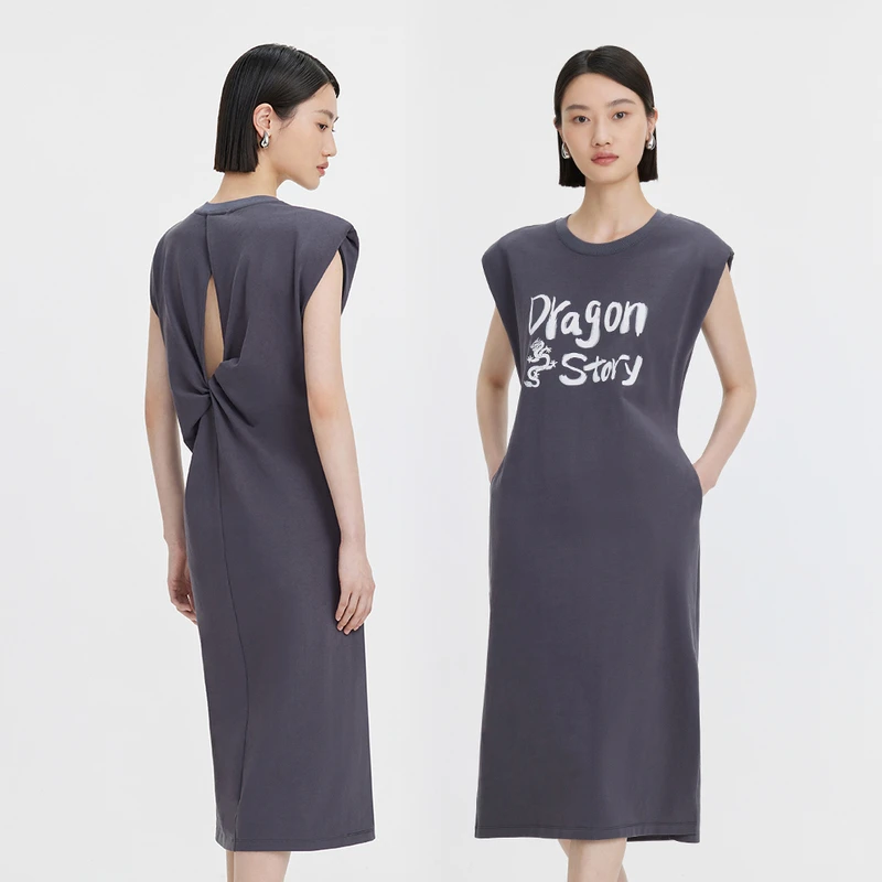 【官旗】Naivee/纳薇0010夏印花镂空背心裙连衣裙245261803