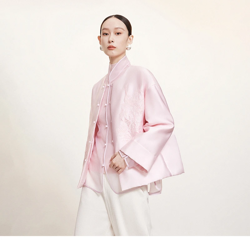 Naivee/纳薇【官旗】新中式刺绣对襟女装外套249132596/249219996