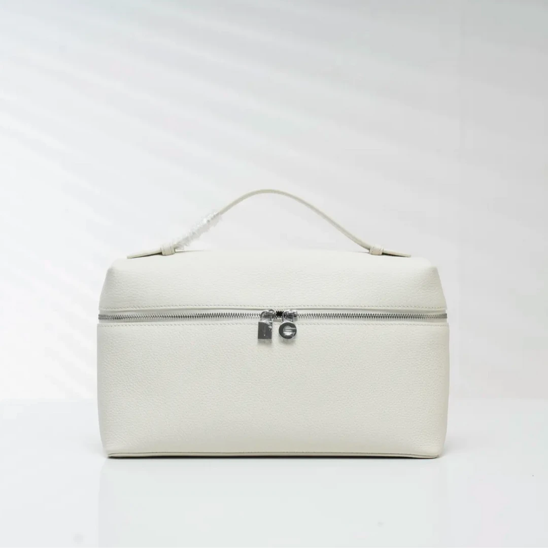 时尚LP女士真皮荔枝纹牛皮单肩斜挎饭盒包19CM