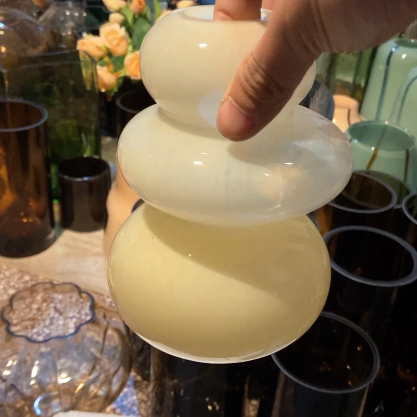【闪购商品】奶油玻璃花瓶摆件
