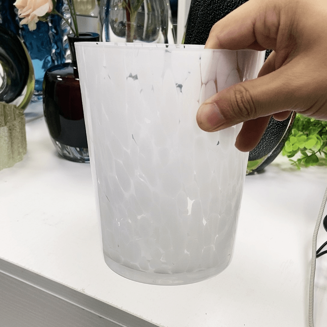 豹纹琉璃花瓶花瓶摆件高16