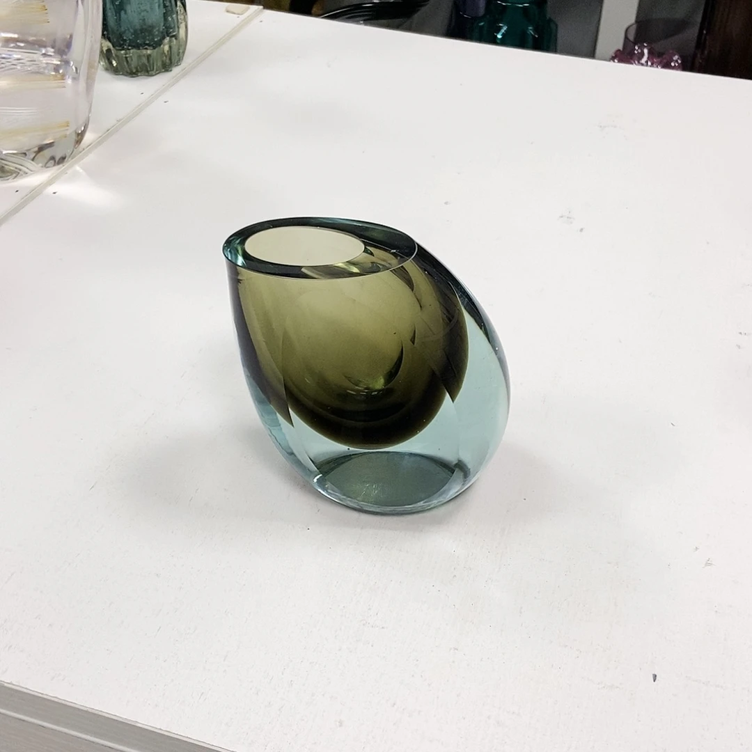 烟灰色琉璃花瓶摆件家居10