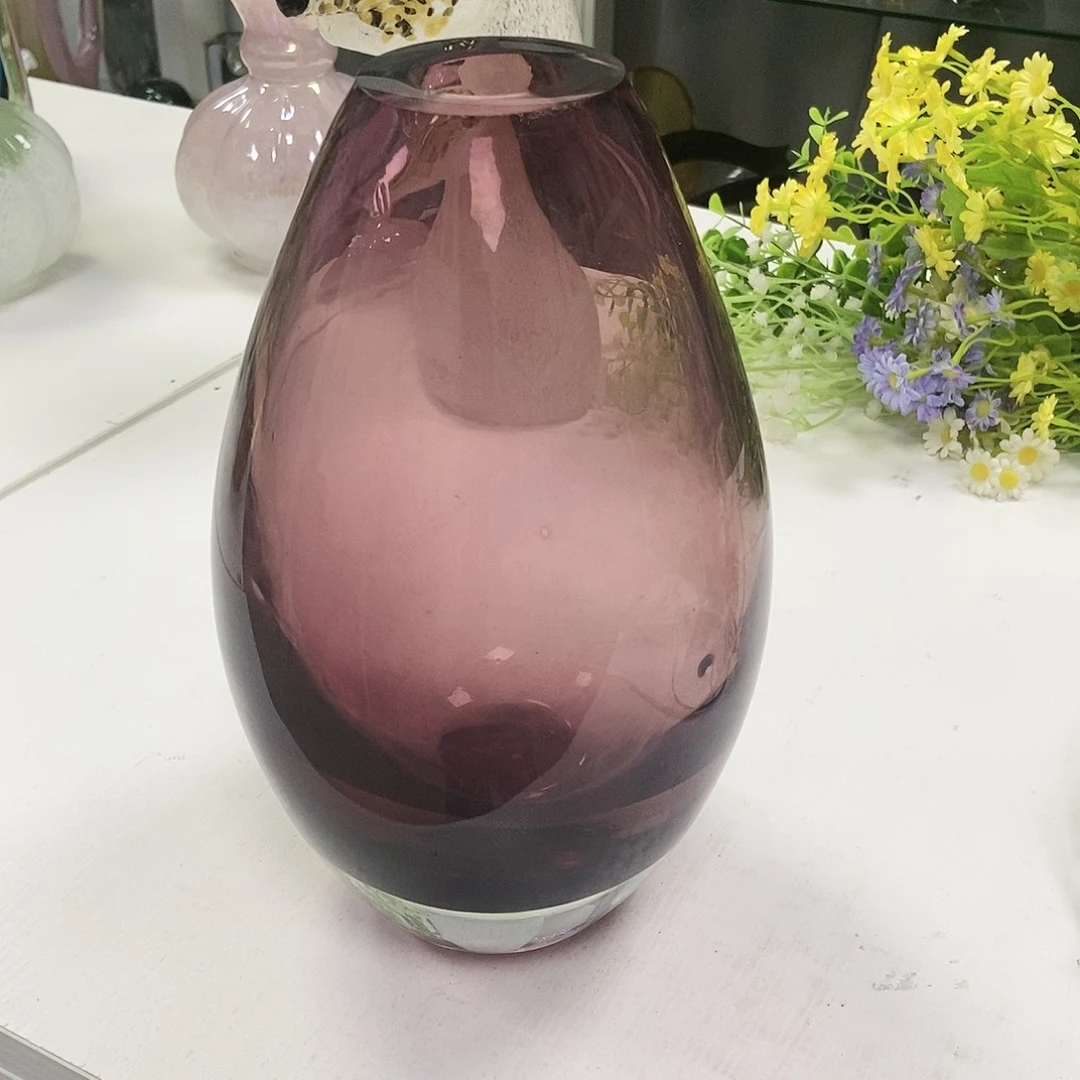 阿*紫色琉璃花瓶摆件家居设计25