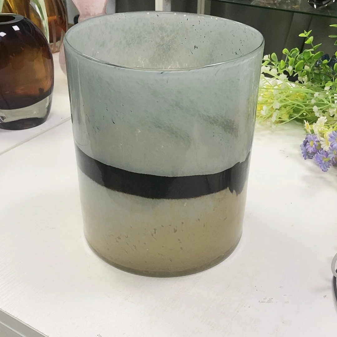 三色琉璃花瓶摆件家居22花瓶