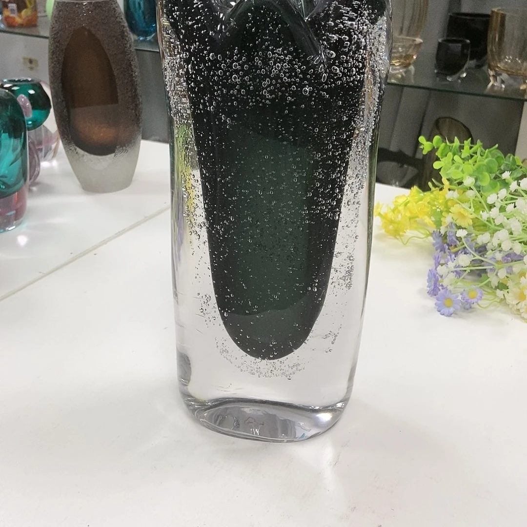 琉璃灰蓝气泡花瓶摆件创意设计30