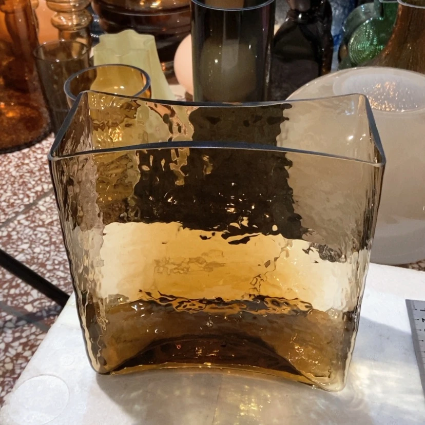 【闪购商品】茶色玻璃器皿花瓶玻璃
