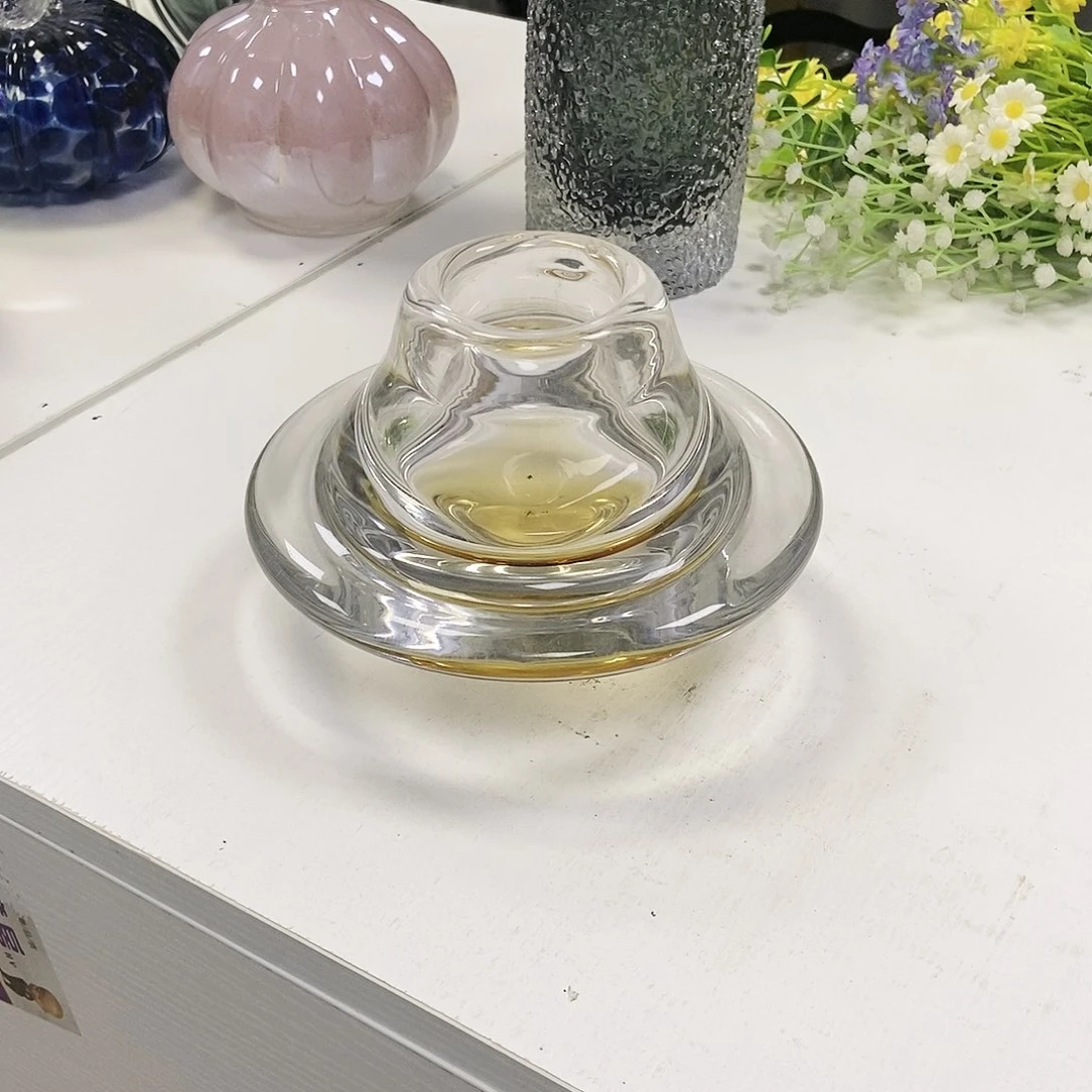 琉璃飞碟花瓶摆件的高13花瓶