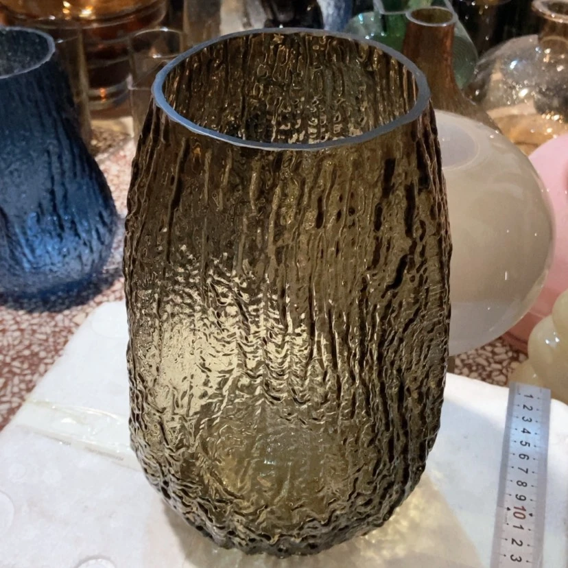 【闪购商品】烟灰色玻璃花瓶玻璃