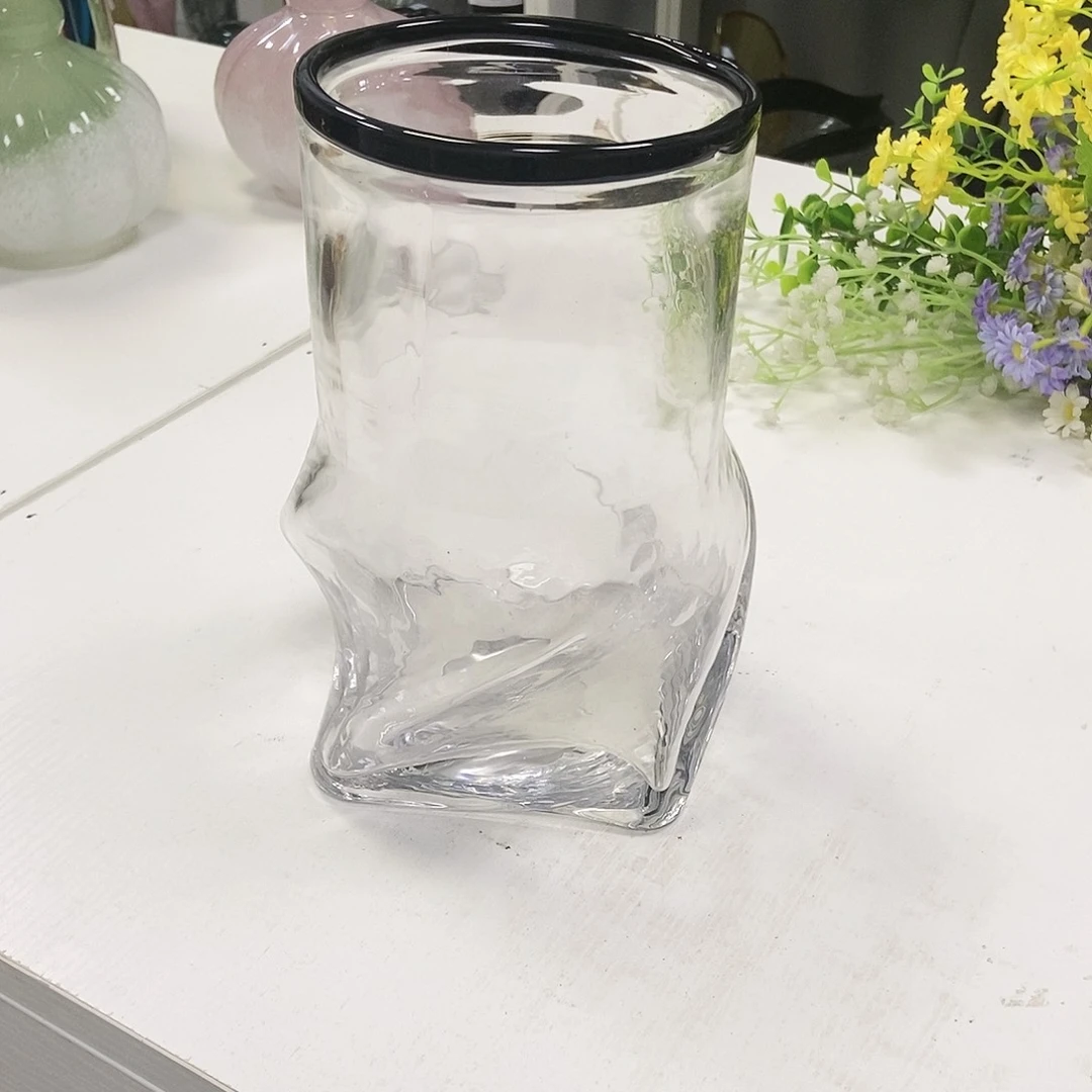 透色花瓶摆件家居设计风格高21花瓶