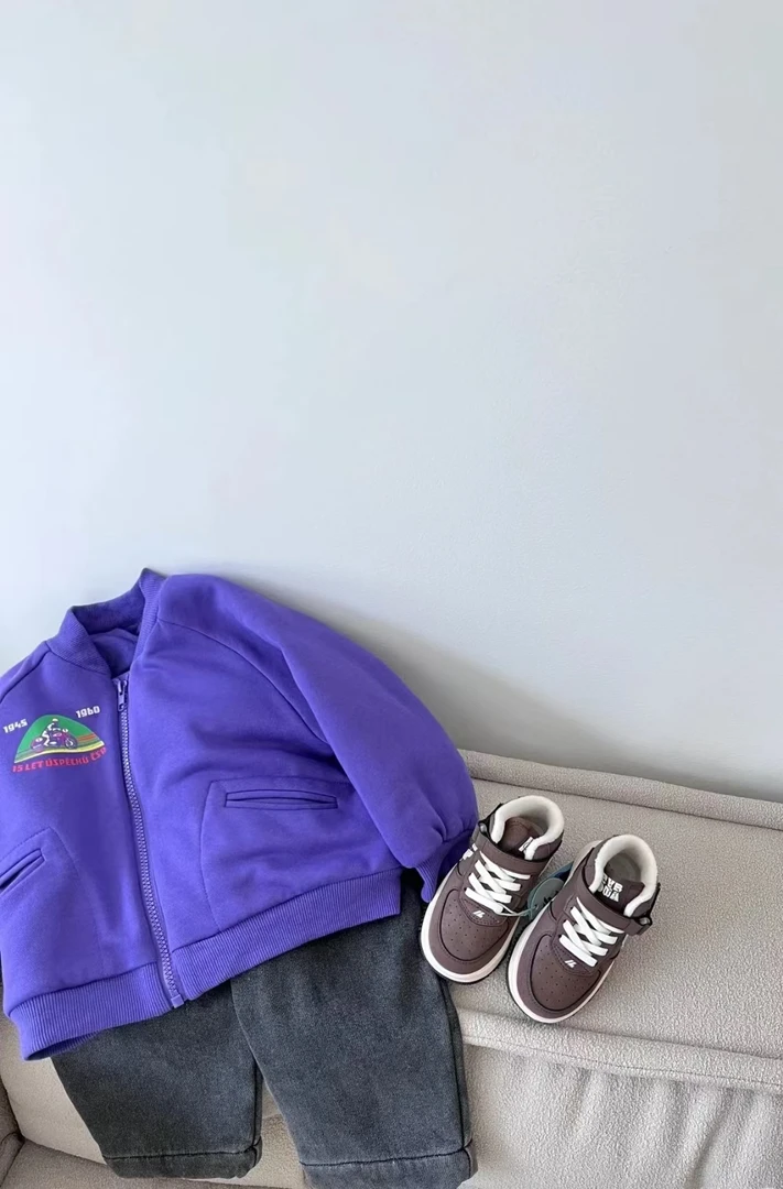 秋冬加绒加厚儿童卫衣女宝宝宽松洋气带帽韩版