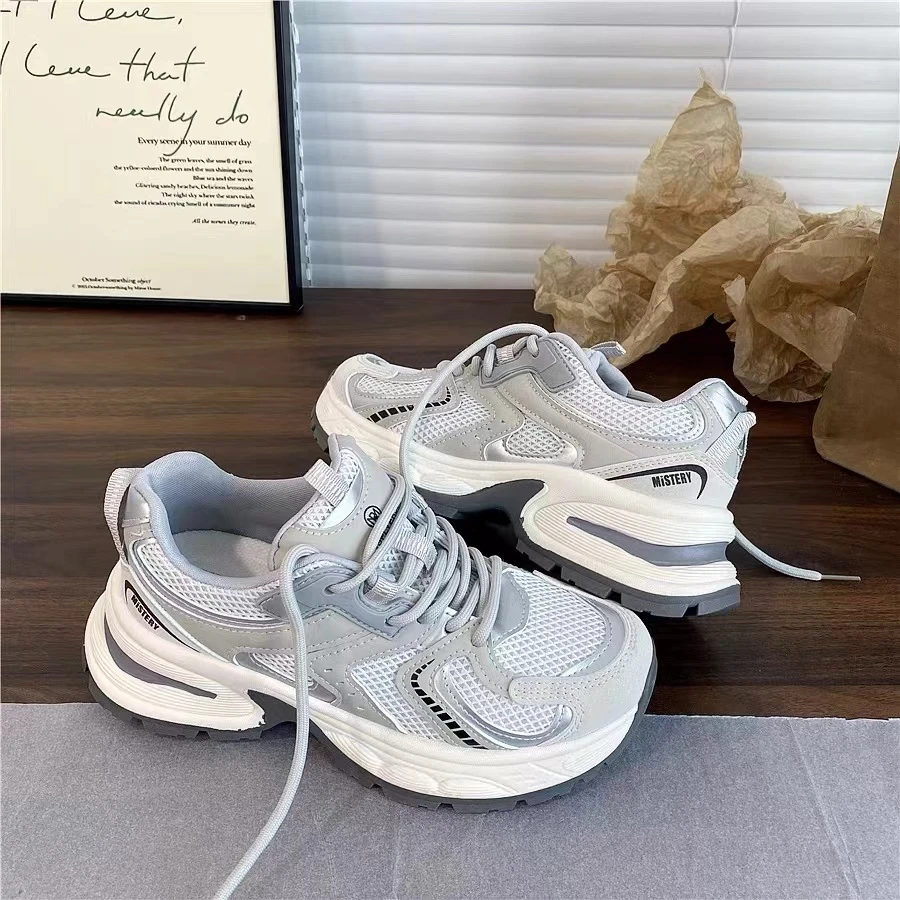 厚底老爹鞋女2025春季新款超火百搭时尚休闲鞋ins小众复古运动鞋