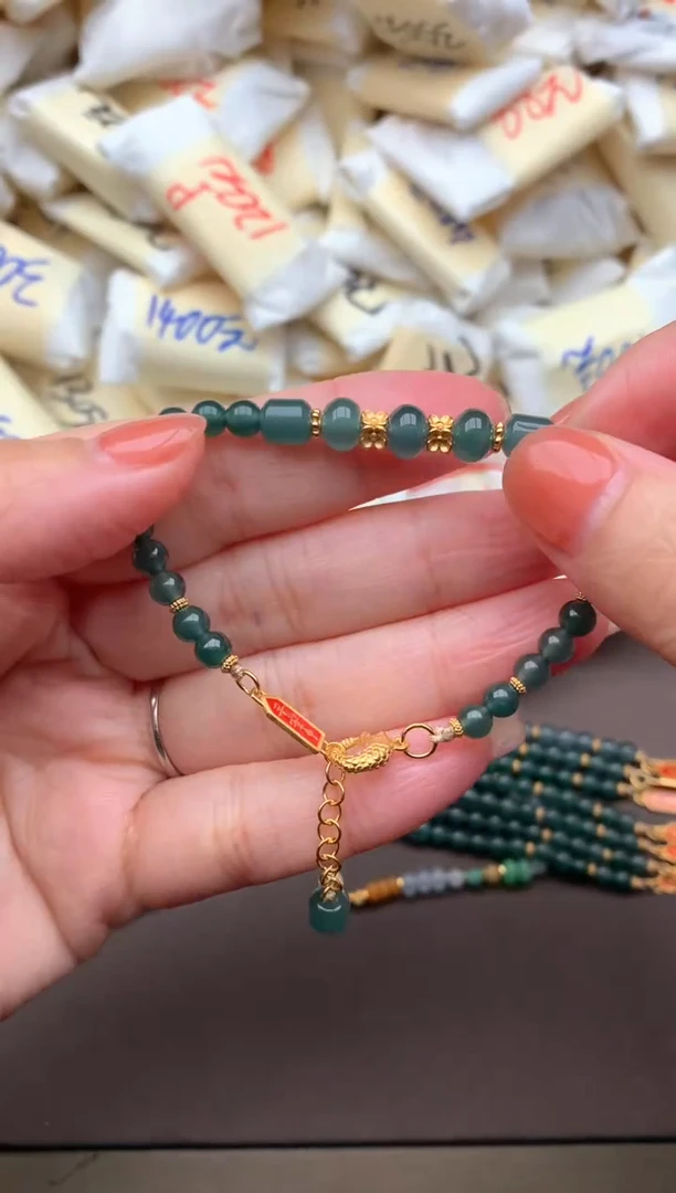 【闪购商品】翡翠手绳银S925镶嵌(多样性发货)1个