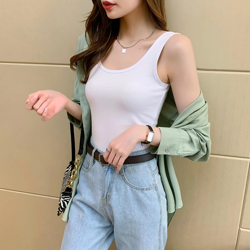 白色小吊带背心女内搭夏网红爆款美背运动外穿法式打底上衣ins潮
