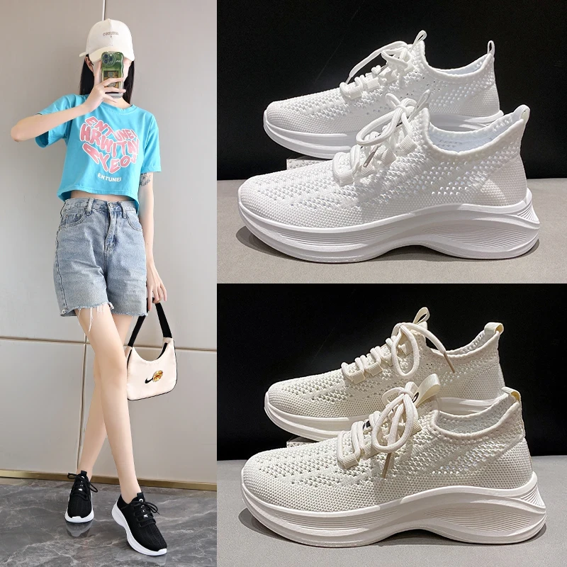 【网面透气】网眼镂空轻便软底小白休闲旅游运动鞋