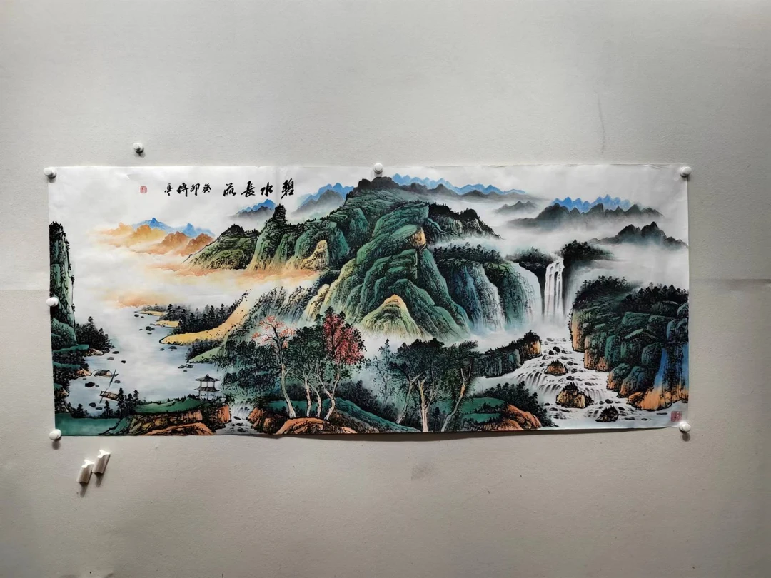 大红袍画家-张传亭-《碧水长流》1