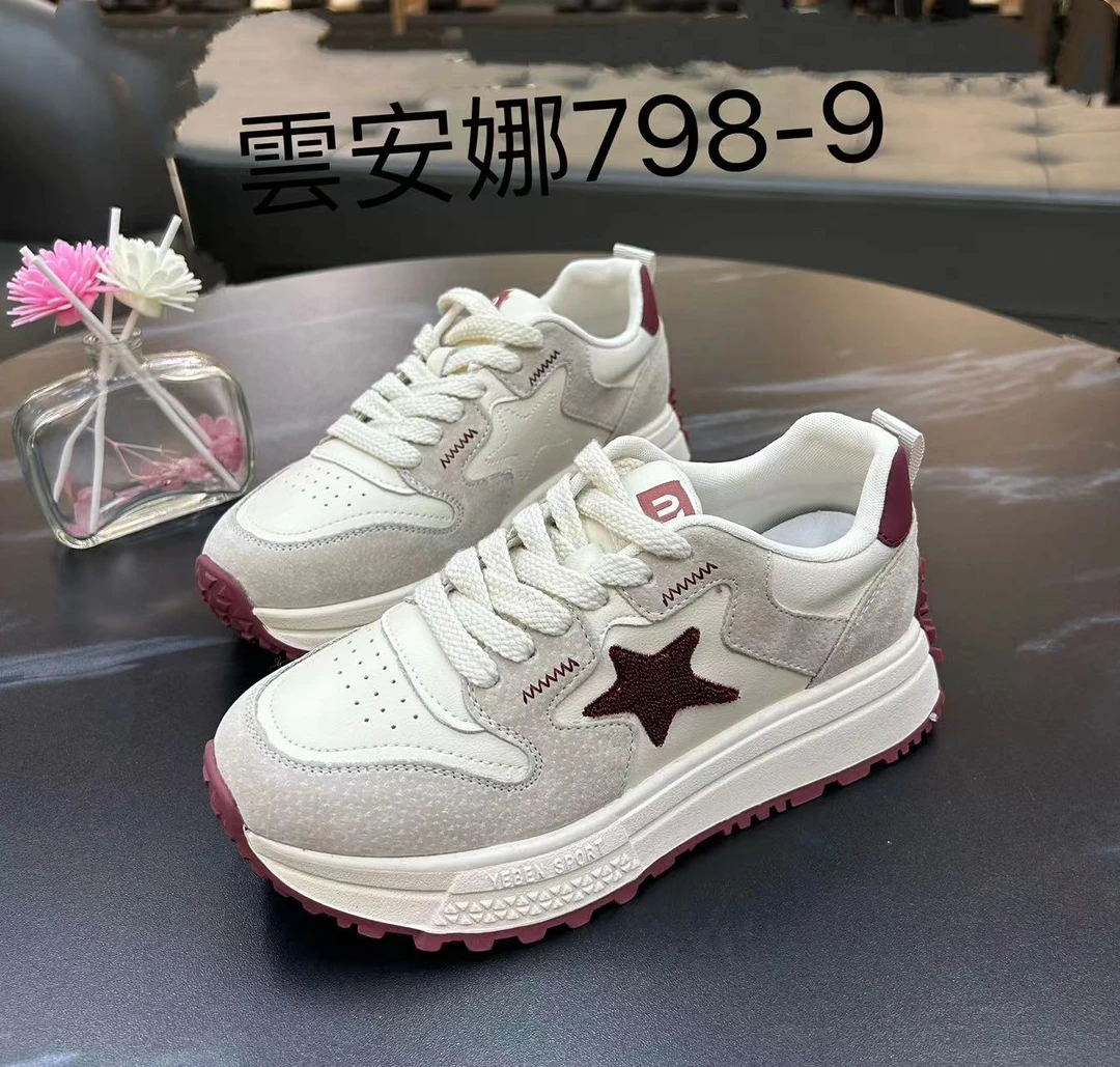 YUNANNA/雲安娜时尚透气舒适女士百搭厚底低帮运动休闲鞋798-9