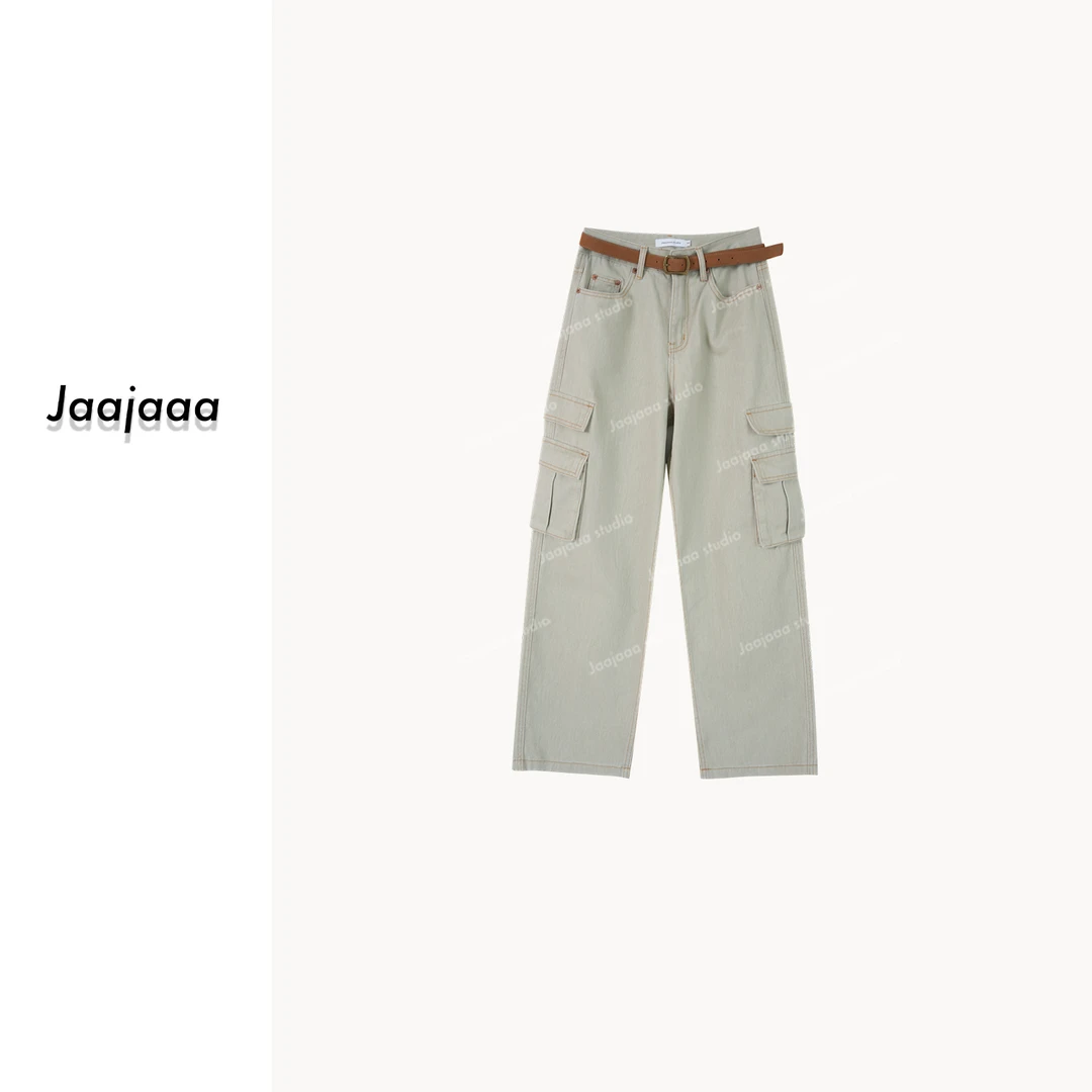 随行者 工装裤直筒复古宽松设计师水洗/AGDG