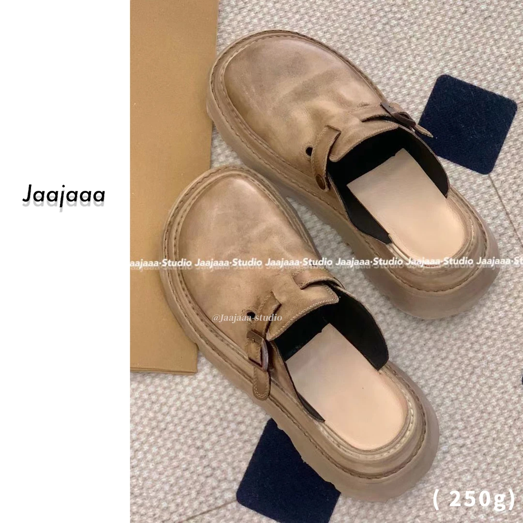 Jaajaaa女团代表复古勃肯包头鞋