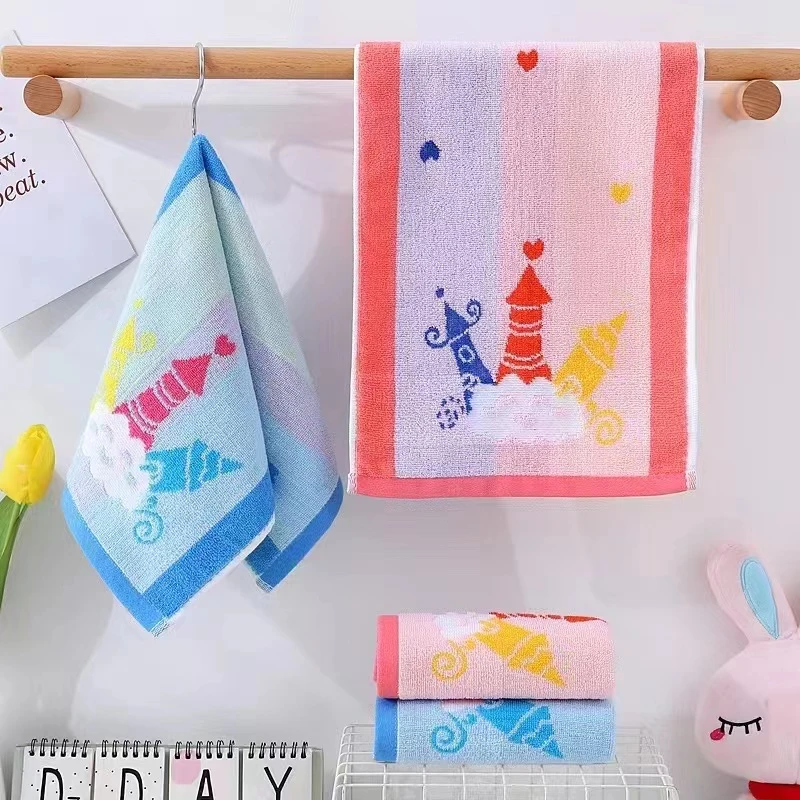 儿童纯棉小童巾提花卡通柔软舒适透气不掉毛不掉色擦脸多功能