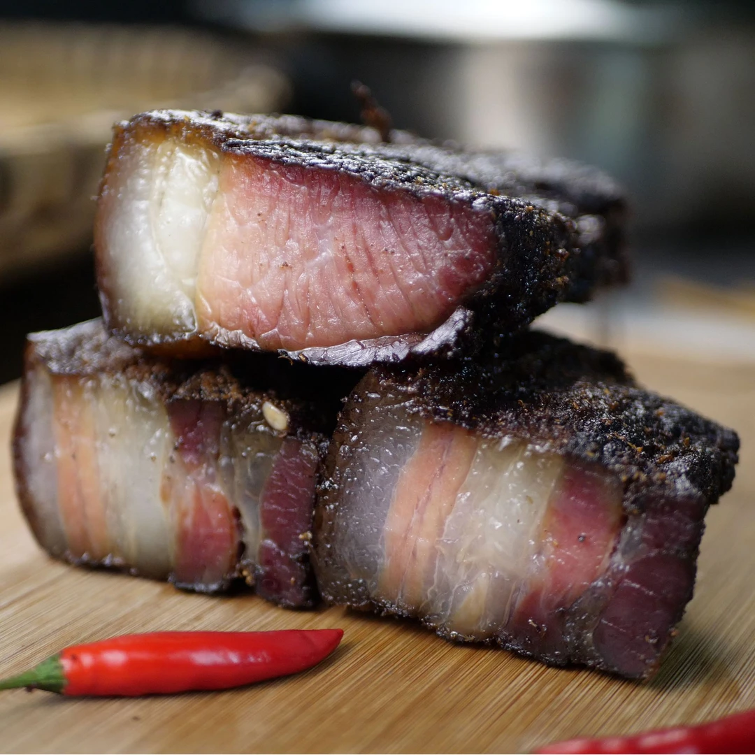 贵州柴火烟熏腊肉五花+后腿