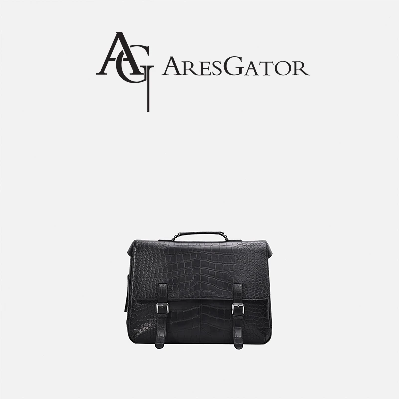 Aresgator美洲鳄新款潮男士复古休闲单肩斜挎包大容量公文邮差包