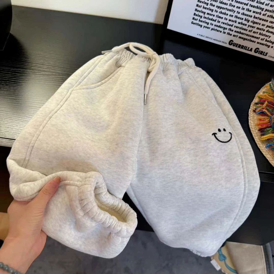 【断码无补清货】【笑脸裤】儿童加绒裤儿童冬季保暖加厚松加厚休闲裤