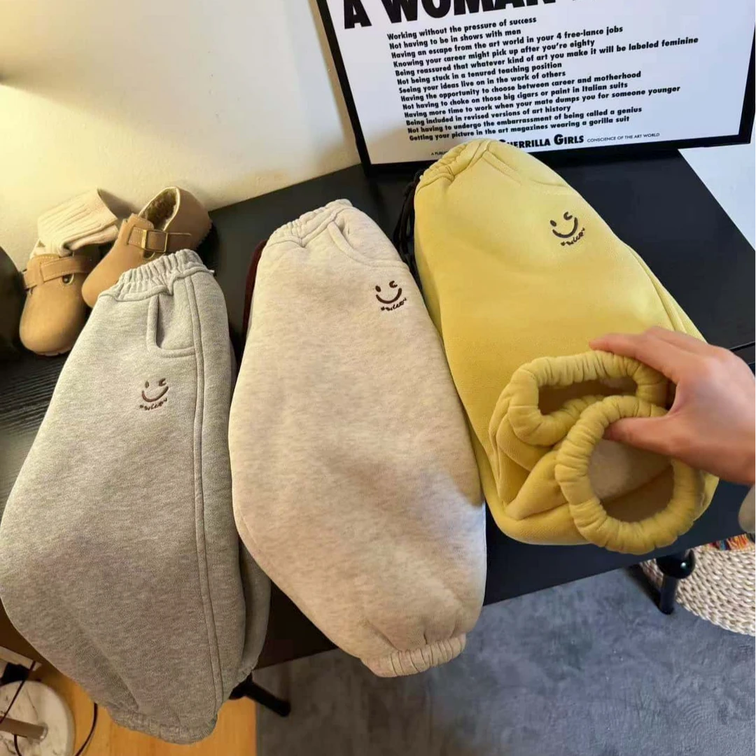 【元宝裤】三色儿童加绒裤冬季保暖加厚男童宽女童松加厚宝宝休闲裤