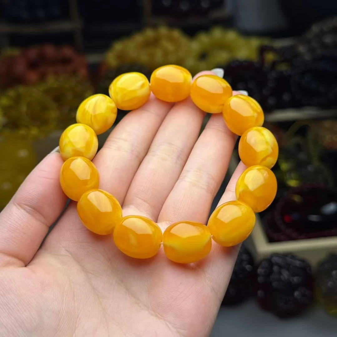 LL-15精品轻奢百搭款老蜡桶珠14M手串