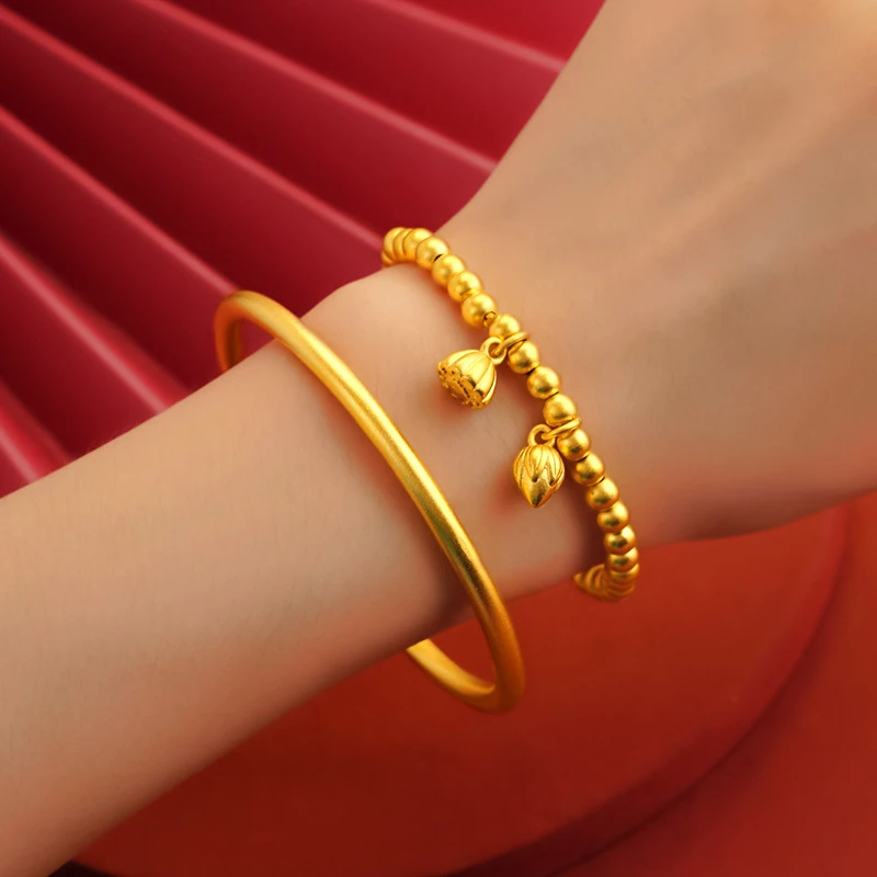 两世欢金色莲花手链女ins小众设计超仙时尚手串轻奢小众配饰