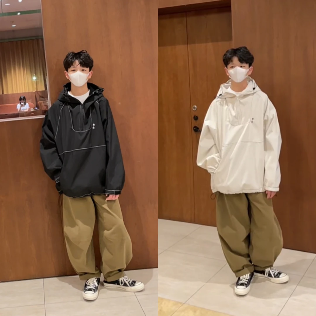 y24253 男童外套春秋款2025新款炸街童装亲子装儿童宽松 A