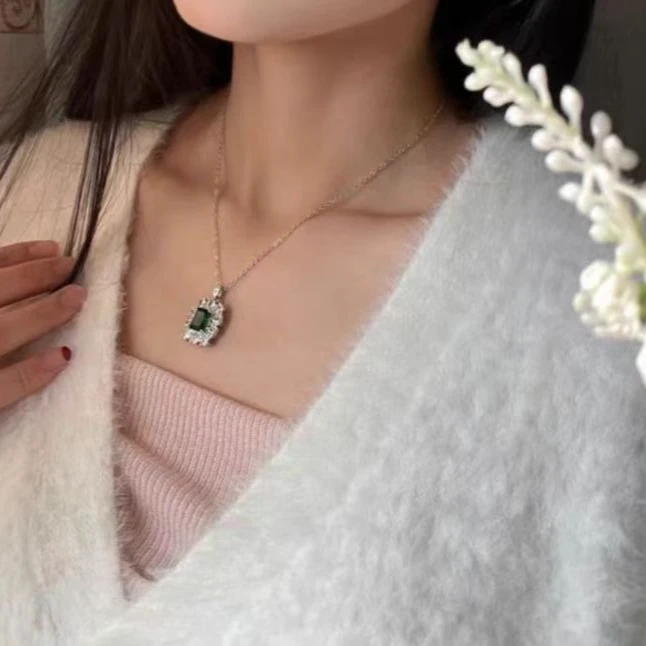 吉小新 坠链均925银 【璀璨花园】925银气质项链锁骨时尚精致116459