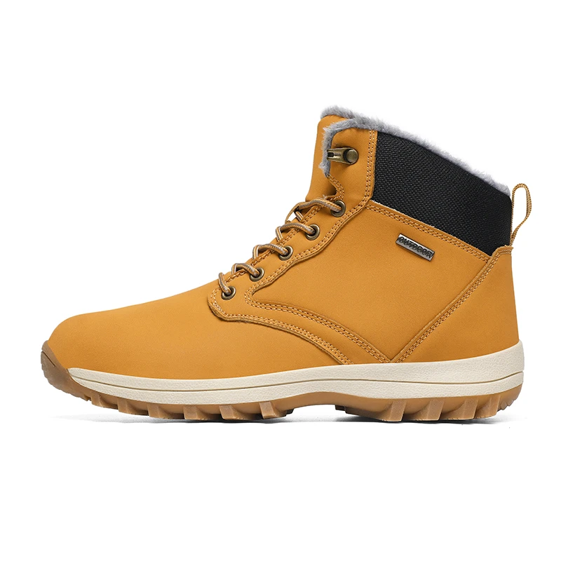 冬季高帮大码加棉马丁靴男46加绒保暖抗寒东北棉鞋47登山雪地靴48