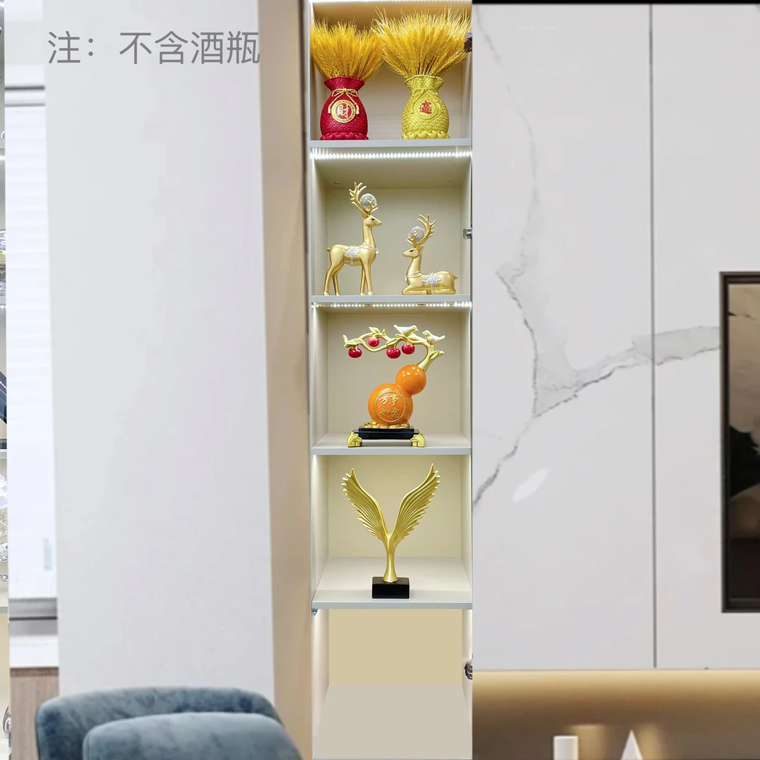 网红简约套装摆件百搭酒柜电视柜工艺品三格四格五格柜子百搭摆件