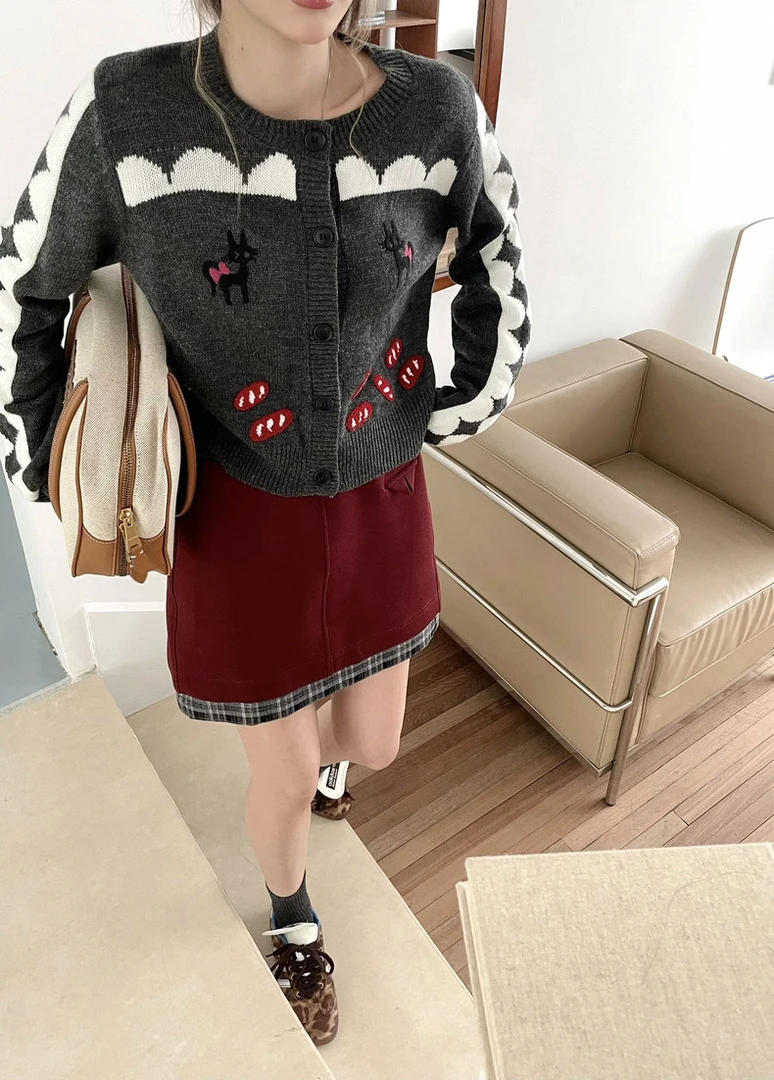 深圳MMOUHUO新款开衫宽松慵懒风针织毛衣外套