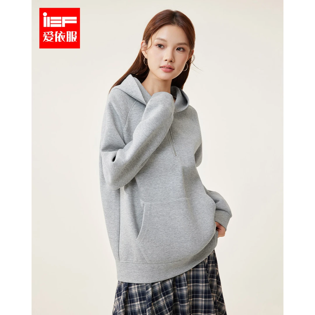 IEF/爱依服2025秋季新款【DNA系列】韩版慵懒风连帽减龄时尚卫衣