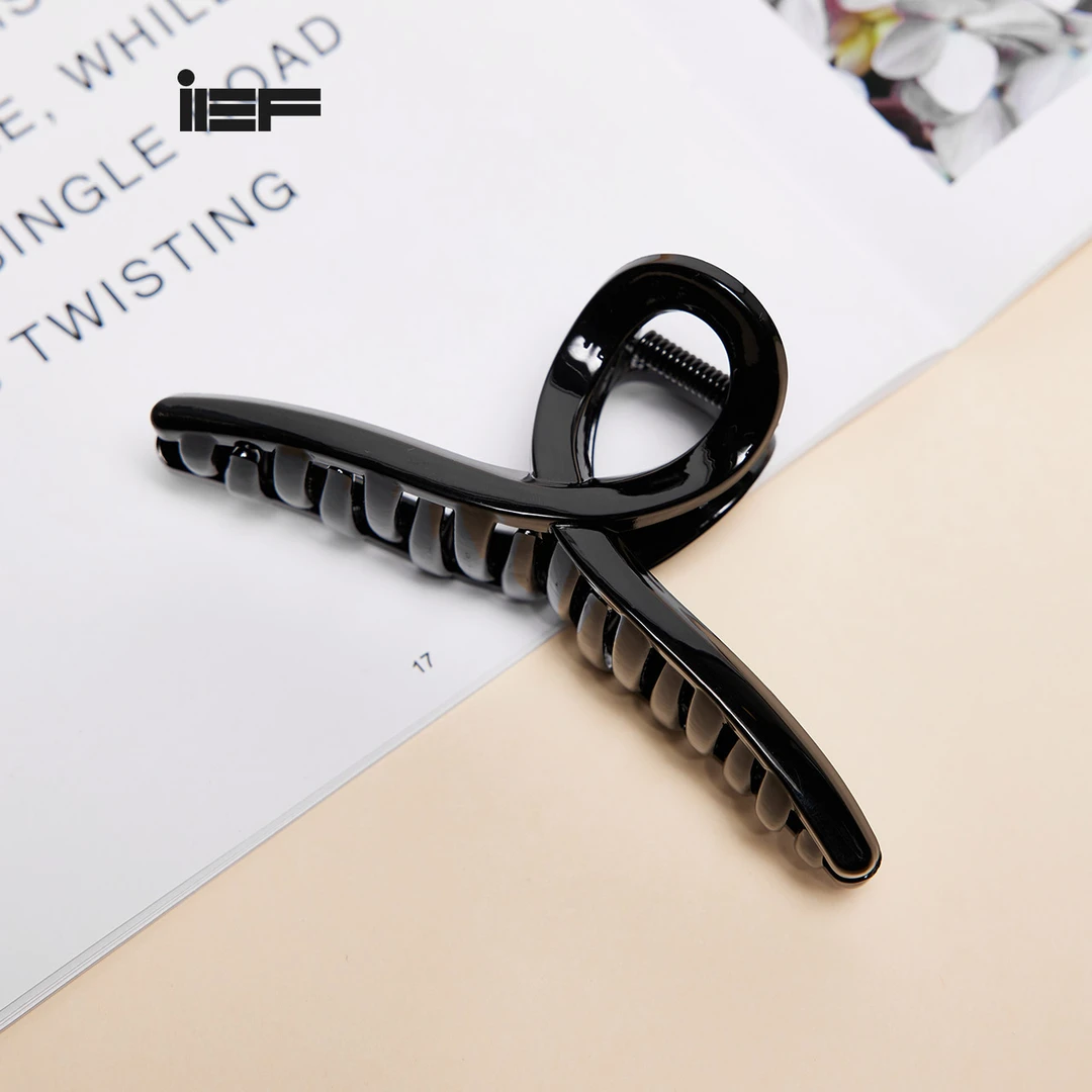 IEF/爱依服2025新款四季发夹经典大爪黑色网红后脑勺夹