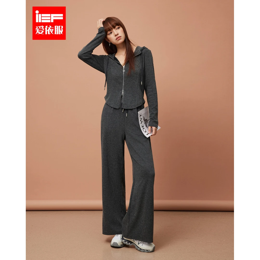 IEF/爱依服时尚套装2025秋季新款韩版时尚休闲运动风显瘦上下套裤